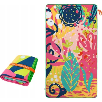 Ručník RUČNÍK Z MIKROVLÁKNA 80x150 cm CHALLENGE KOUPELNOVÝ ABSTRAKCJA