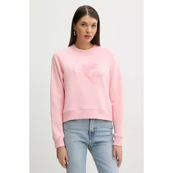 Dámská mikina Bavlněná mikina Fiorucci Cupid Print Slim Fit Sweatshirt W02SPSCR327CJ01PN02 růžová 39X, vel. S