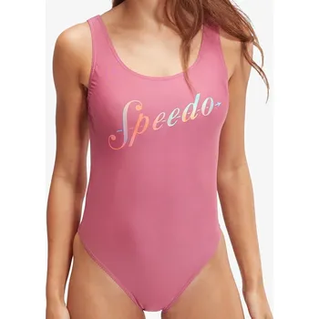 Dámské plavky Speedo LOGO DEEP UBK 1PC PT AF PINK 38
