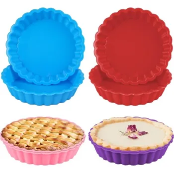 Forma na pečení Silikonové formy na tartaletky 11 cm, 8ks barevné - DGN