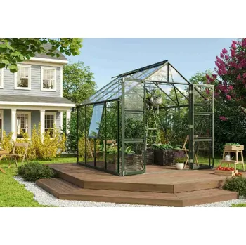 Skleník Zahradní skleník VITAVIA OLYMP 6700, čiré sklo 3 mm, zelený Varianta: VITAVIA OLYMP 6700 čiré sklo 3 mm zelený LG3808
