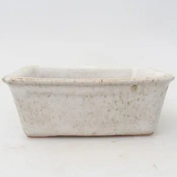 Květináč Keramická bonsai miska 12 x 8,5 x 4,5 cm bílá