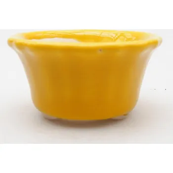 Květináč Keramická bonsai miska 5,5 x 5,5 x 3 cm žlutá 1071A-T218013