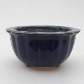 Květináč Keramická bonsai miska 6 x 6 x 3,5 cm modrá