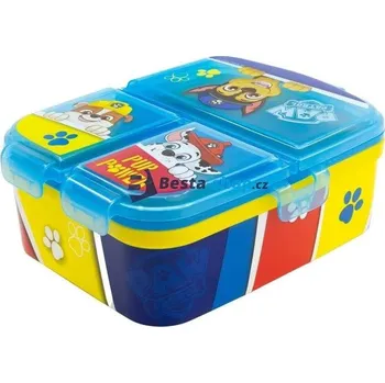 Svačinový box Plastový box na svačinu Tlapková patrola 4 komory