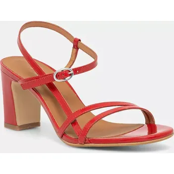 Dámské sandále Kožené sandály Jonak VICOMTE červená barva, 3200428 33X, EUR 36