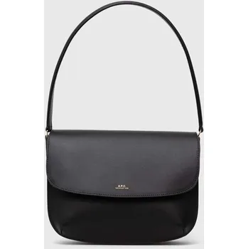 Kabelka Kožená kabelka A.P.C. PXAWV.F61526 černá 99X, vel. ONE SIZE