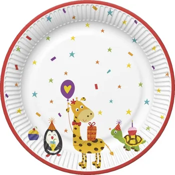 Talíř Papírový talíř malý - Cute Party Animals