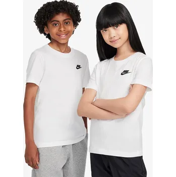 Pánská móda Dětské tričko s krátkým rukávem Nike NSW TEE EMB FUTURA LBR K bílé FZ5177-100 - XS | UK 7,5 | US 10