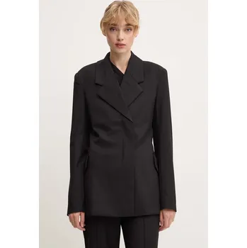 Dámské sako Blazer s příměsí vlny Remain Fitted Blazer 501915100 černá 99X, vel. 36