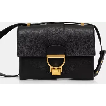 Kabelka Kožená kabelka Coccinelle černá barva E1.MD5.12.07.01 99X, vel. ONE SIZE