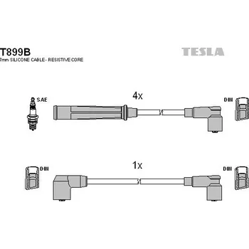 Autoelektrika Sada kabelů pro zapalování TESLA T899B