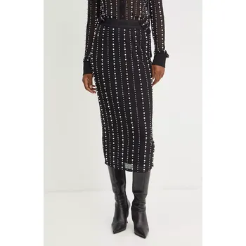 Dámská sukně Sukně Versace Jeans Couture černá barva, midi, 77HAEI06 CJM01 77HAEI06.CJM01 99X, vel. XS