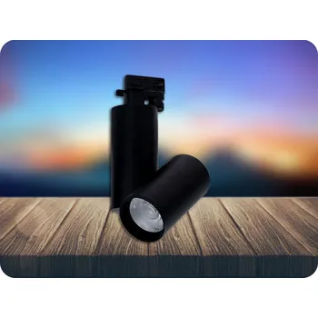 Kolejnicové Led Svítidlo Cob 30W (2700Lm), Černé Teplá bílá