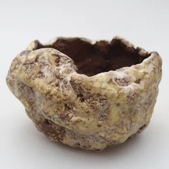 Květináč Keramická Skořápka 8 x 8 x 6 cm žlutá 152978