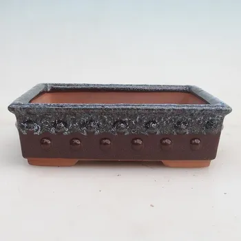 Květináč Bonsai miska 15 x 11 x 4,5 cm vínovošedá