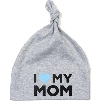 Čepice Čepička I LOVE MY MOM - MODRÁ Barva: Šedá