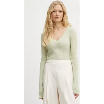 Dámský svetr Vlněný svetr Patrizia Pepe dámský, zelená barva, lehký, 8K0263 K034 8K0263.K034 07X, vel. 36