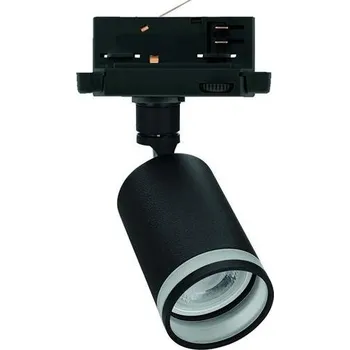 Bodové svítidlo Kolejnicové svítidlo MADARA RING, vyměnitelný zdroj GU10, 3-fázové, černé [SLIP003027]
