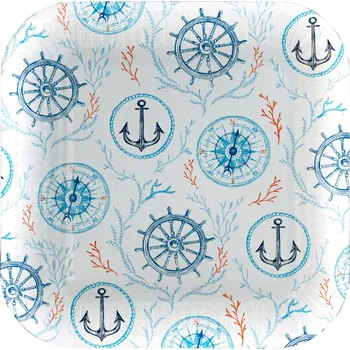 Talíř PAW talíř 23cm SQ 10ks MARINE WORLD