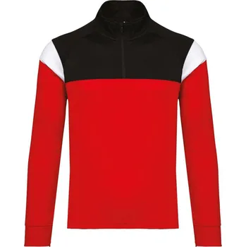 Chlapecká mikina PROACT PA 388 dětská tréninková mikina s 1/4 zipem Barva: červená/černá, Velikost: 4/6 let