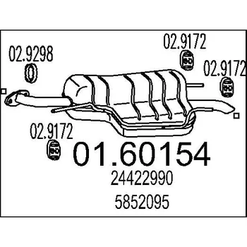 Auto-moto Zadní tlumič výfuku MTS 01.60154