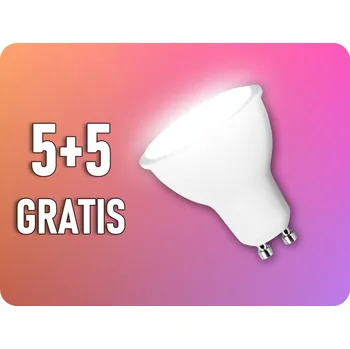 Žárovka SPECTRUM LED ŽÁROVKA GU10 7,5W, 5+5 zdarma! Studená bílá [WOJ+14594]