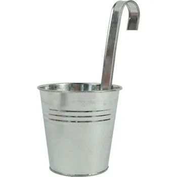 Květináč Textilomanie Verlo kovový závěsný květináč 13 cm stříbrný