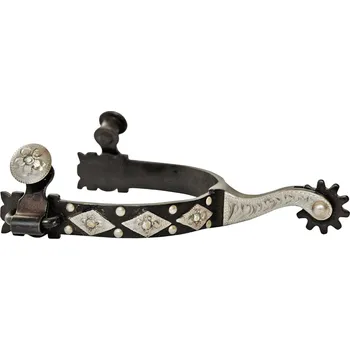 Ostruha Pool's Šporny westernové Lakota Strass Inlay POOL'S, dark iron