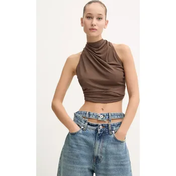 Dámská halenka Halenka Rick Owens Lilies LI02D5121RV hnědá 88X, vel. 36