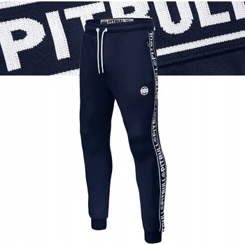 Pitbull pánské tepláky Oldschool Tape Logo modré, velikost 3XL