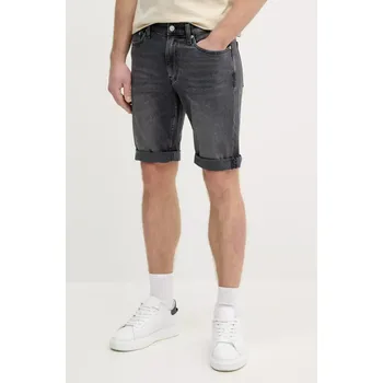 Džínové šortky Calvin Klein Jeans pánské, šedá barva, J30J327515 90J, vel. 32