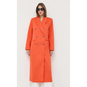 Dámský kabát Kabát Notes du Nord dámský, oranžová barva, přechodný, dvouřadový 13038 23X, vel. 38