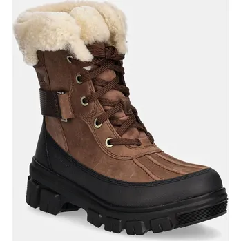 Dámská zimní obuv Kožené sněhule Sorel TORINO V PARC WP OUTDRY 2106721256 hnědá 88X, EUR 36