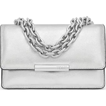 Kabelka Kožená kabelka Tous AUDREE stříbrná barva, 2002203055 SLV, vel. ONE SIZE