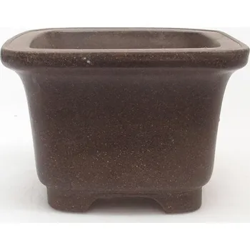 Květináč Bonsai miska 11 x 11 x 7,5 cm hnědookrová