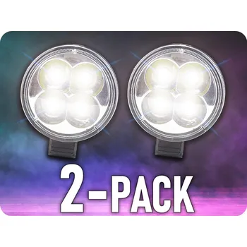 Přídavný světlomet LED pracovní světlo kulaté 14W, 700LM, 4xLED, 12/24V, IP67, 6500K/2-PACK! [L0094-1]