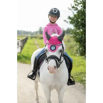 Vybavení pro koně HKM Čabraka na uši -Nele- růžová, Pony