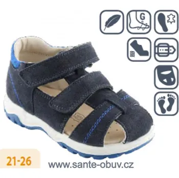 Dámská zdravotní obuv SANTÉ IC/783841 NAVY vych. obuv vel.20-26, --- - 26
