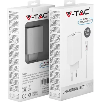 Nabíjecí souprava s cestovním adaptérem + micro USB kabel, bílá