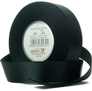 Stuha ALIGA stuha 6/32m -54 černá hladká /4/
