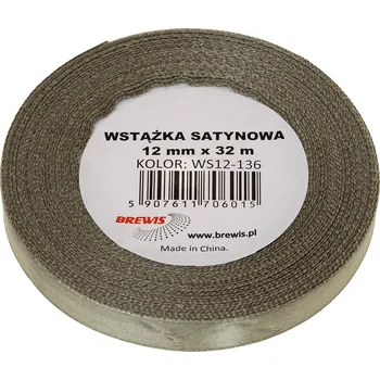 Stuha Atlasová stuha 25 mm khaki - 136