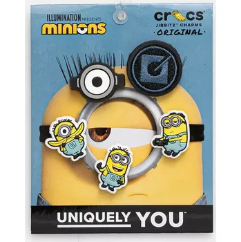 Chlapecké sandály Připínačky pro dětské boty Crocs Minions 5-pack 10012725.Minions.5Pck žlutá 11X, vel. ONE SIZE