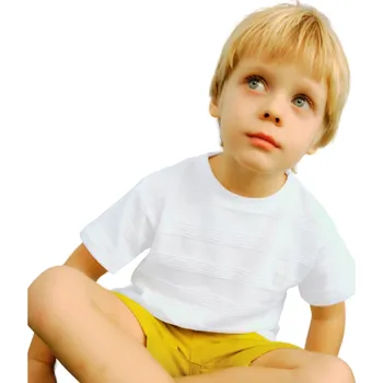 MAYORAL chlapecké tričko KR Pruhy krémová vel. 140 cm