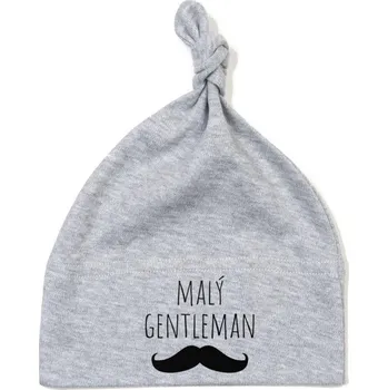 Kojenecká čepice Čepička MALÝ GENTLEMAN Barva: Šedá