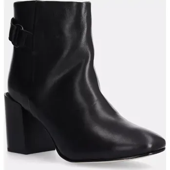 Dámské kozačky Kožené kotníkové boty Barbour Piper dámské, černá barva, na podpatku, LFO0733BK31 99X, EUR 39