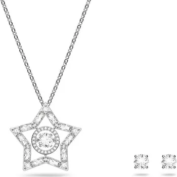 Náušnice Swarovski - Náušnice a náhrdelník Stella 5622729 stříbrná SLV, vel. ONE SIZE