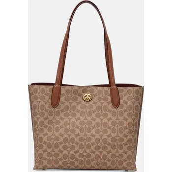 Kabelka Coach kožená kabelka C0693 hnědá 88B, vel. ONE SIZE