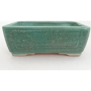 Květináč Keramická bonsai miska 13 x 9,5 x 5 cm zelená