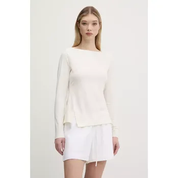 Dámská halenka Halenka Abercrombie & Fitch dámská, béžová barva, hladká, KI139-5210 KI139.5210.178 01X, vel. L